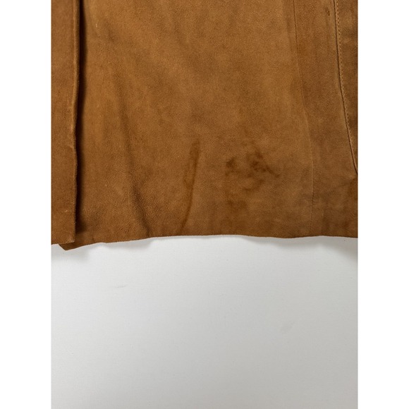 Vintage Cortefiel Spain Suede Leather Blazer Jacket Tan Brown Size 46 US Large - Picture 16 of 16